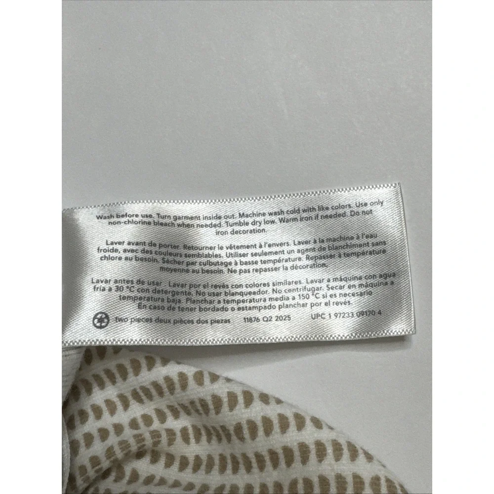 Carters Child of‎ Mine Preemie Footed Sleeper Tan Geometric Print Cotton Zipper
